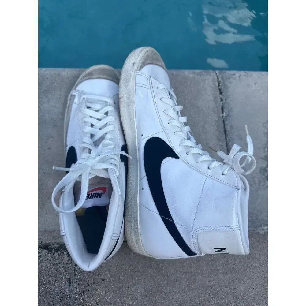 Nike Blazer Mid '77 Vintage White Black Men Sneakers Size 10